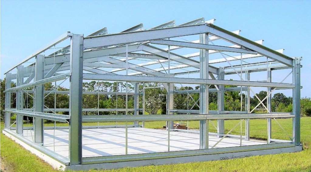 Cold formed steel barndominium frame system for custom metal building homes
